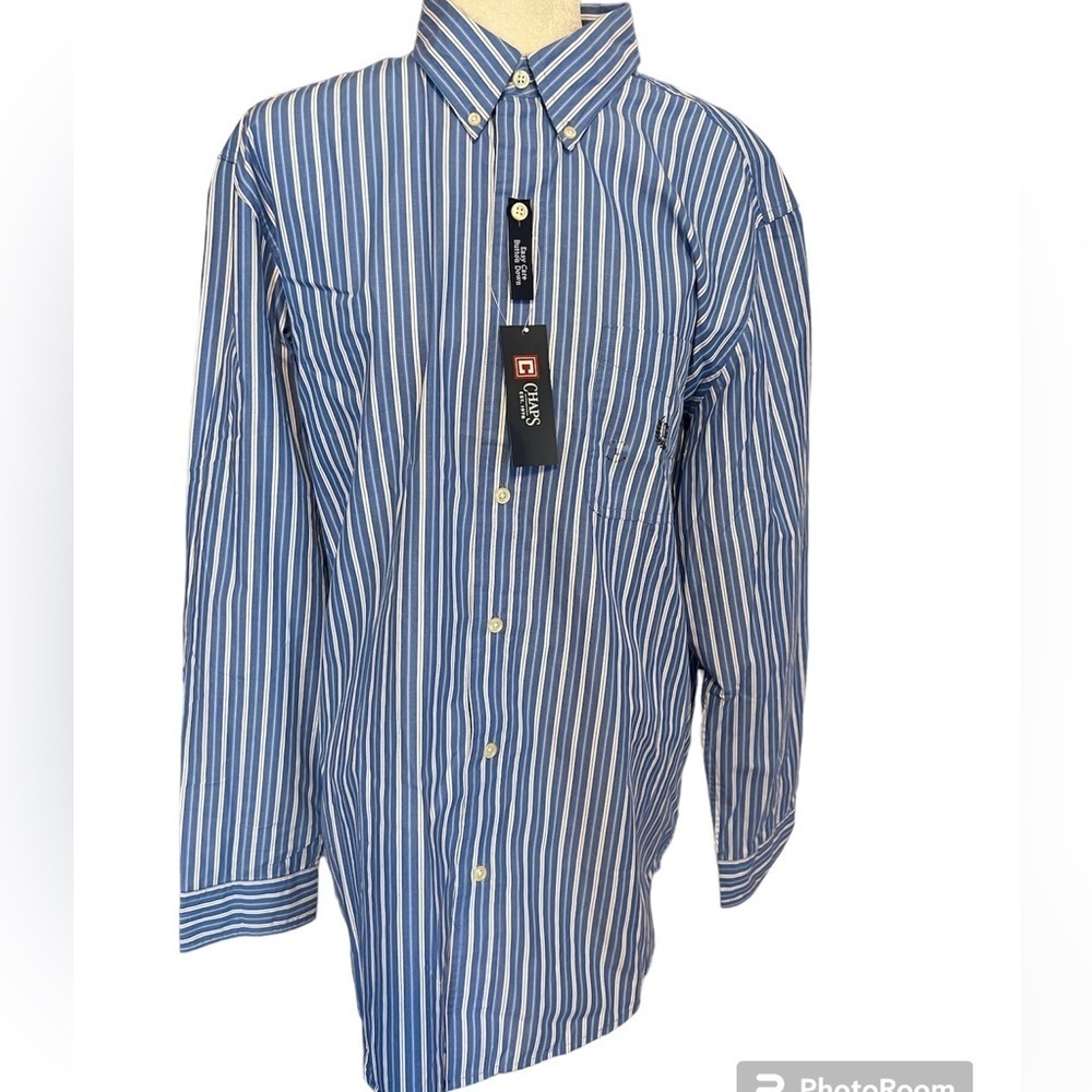 NWT Chaps Stripe Long Sleeve Button Shirt L